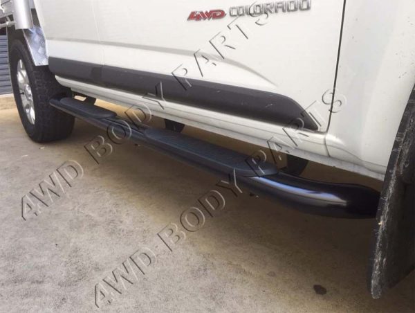 Black Steel Side Step Running Boards for Holden Colorado RG Crew Cab 2012 to 2020