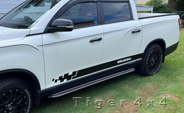 (XR) Aluminium Running Boards Side Steps for SsangYang Musso 2018-2024