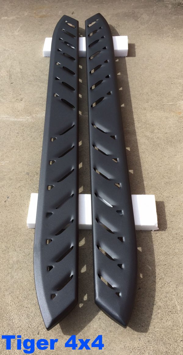 Black Steel Side Step Boards for Volkswagen Amarok Dual Cab 2010 to 2022
