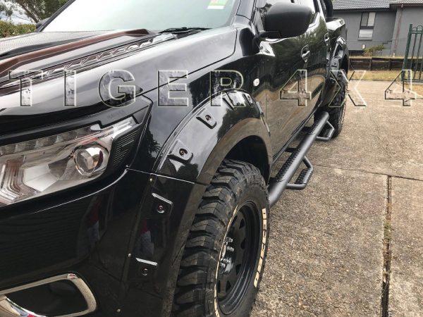 Matt Black Running Boards Side Steps Bars for Nissan Navara NP300 15-21