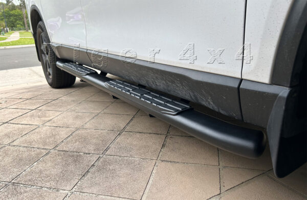 4.25" Black Steel Side Step Running Boards for SSANGYONG MUSSO 2018-2024